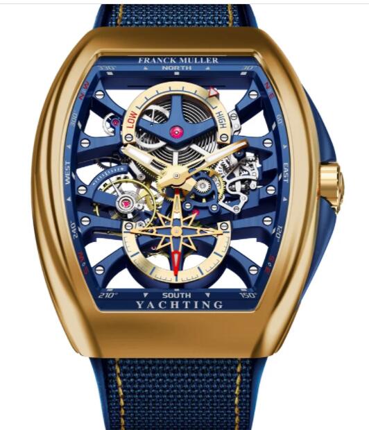 Franck Muller Vanguard Yachting Anchor Skeleton Replica Watch V 45 S6 PR SQT ANCRE FM YACHT (BL) YG